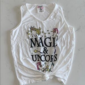 Flowers by Zoe Magic & Unicorns Front Tie Tank